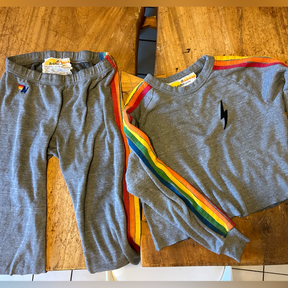 5 stripe grey sweat set